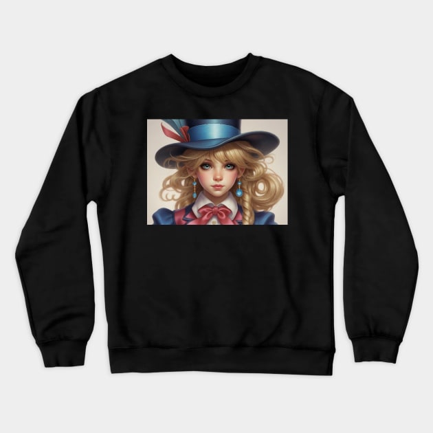 Lost Art Gem: Dark Magician Girl's Abystyle Fan-Crafted Portrait Crewneck Sweatshirt by OutlawedElegance